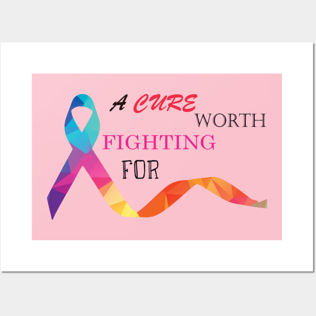 Breast Cancer, Pink Ribbon, Hope Wall Art by busines_night